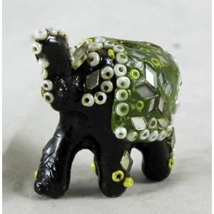Miniature beaded elephant